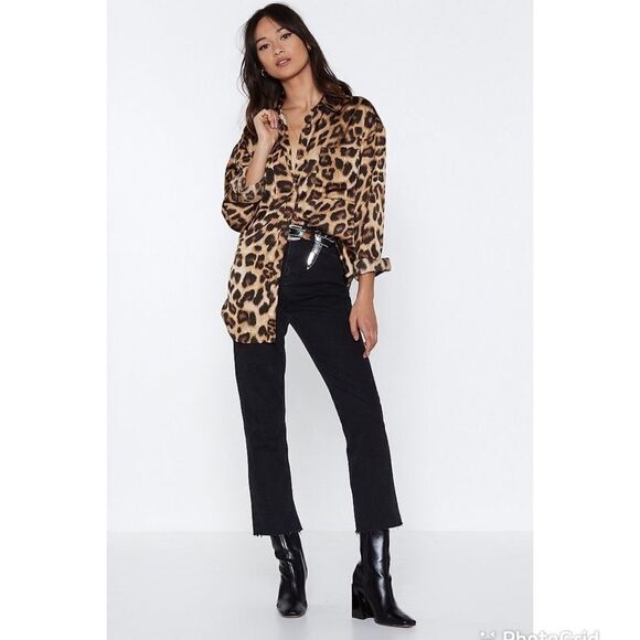 Nasty Gal If Looks Could Kill Leopard Buttondown - Picture 3 of 13